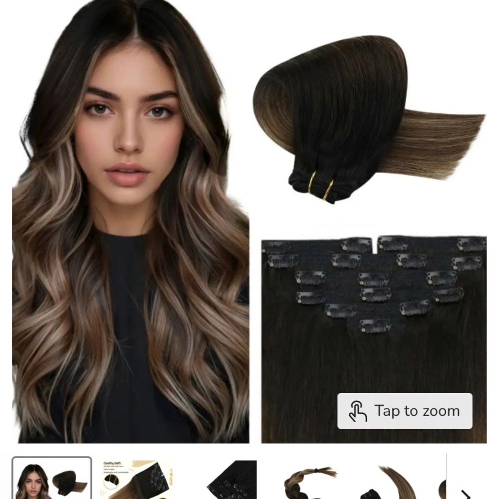 Luxurious Black and Brown Hair Clip-ins from Sunny Hair